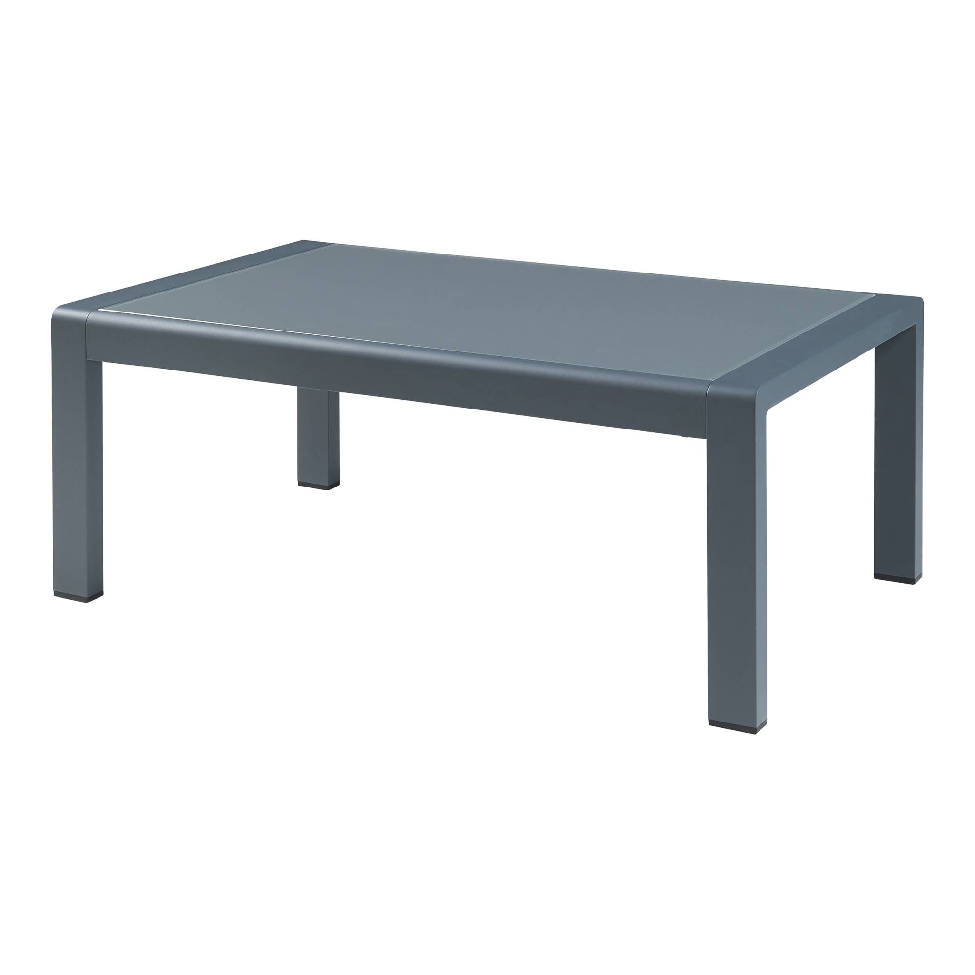 Casa.Pro - Table basse de jardin Avise verre trempé 100 x 60 x 40 cm anthracite casa.pro - Imagen 1