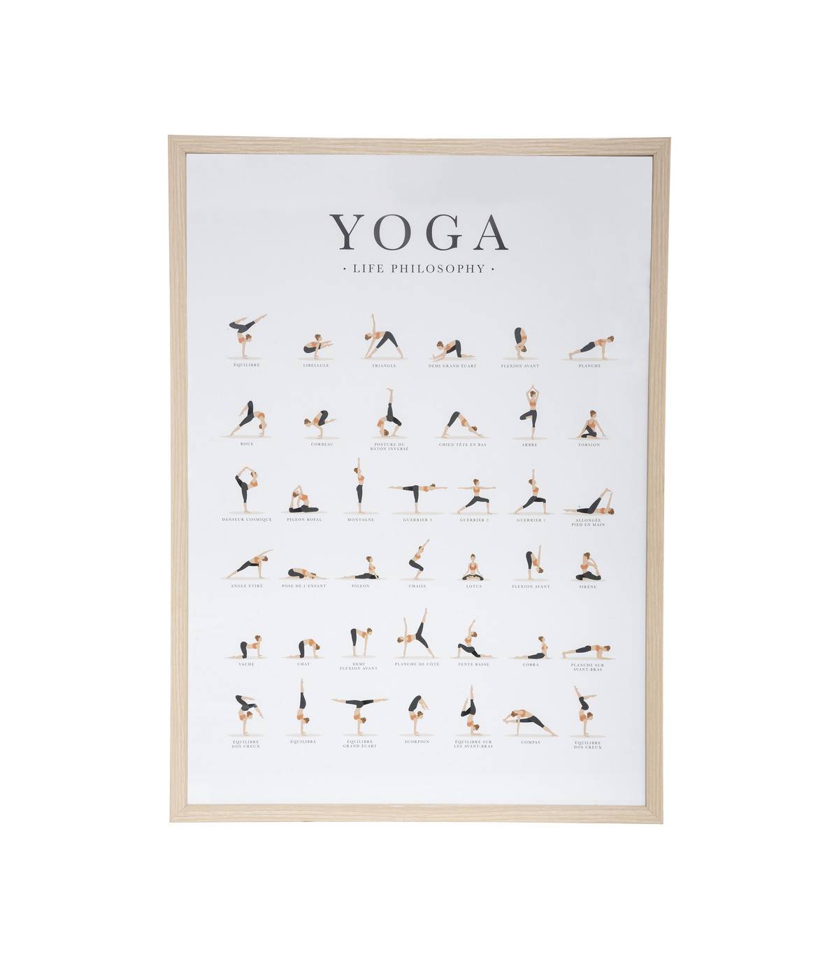 Affiche "Yoga" encadrée et sous-verre 52 x 72 cm - Imagen 1