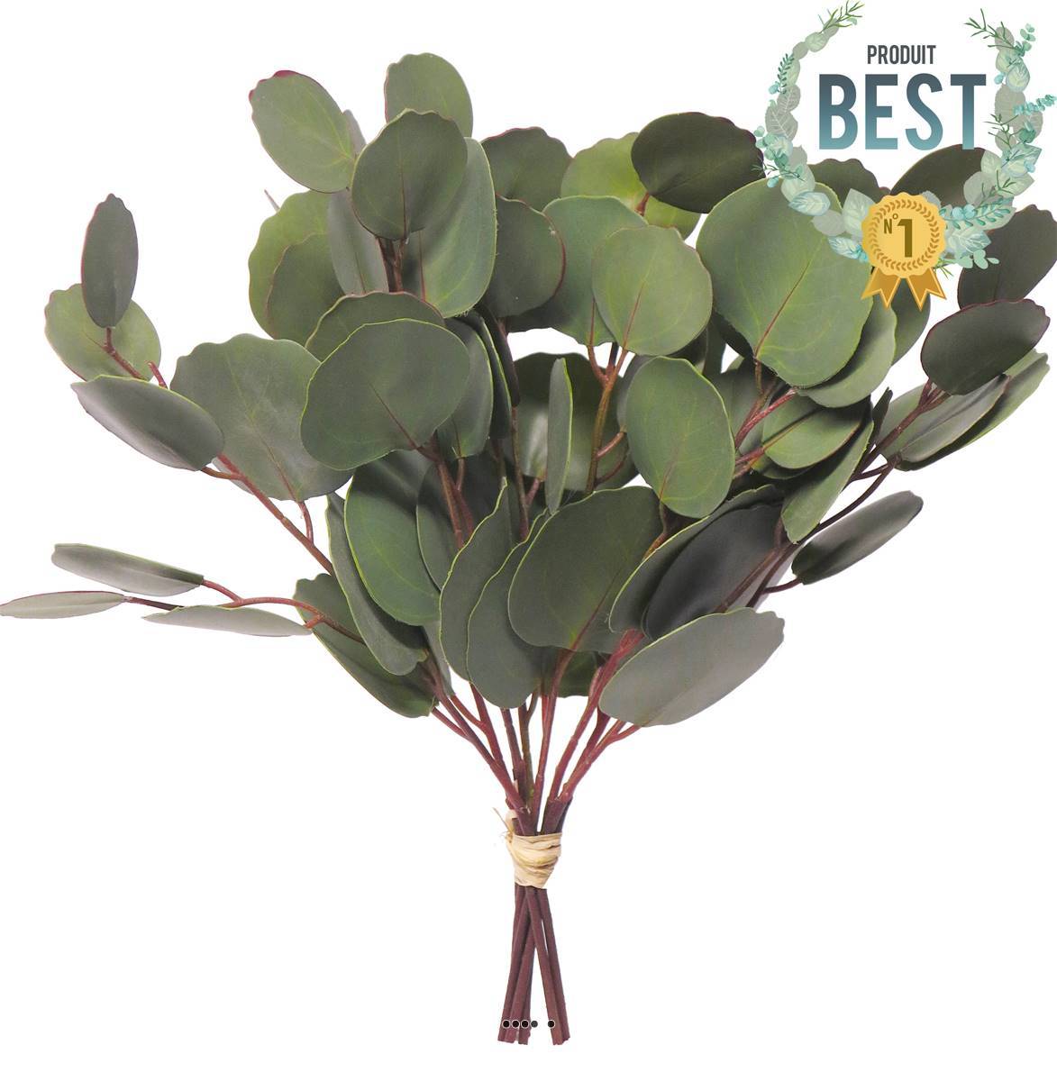 Buisson de branches d&rsquo;eucalyptus artificielles, H 30 cm - BEST - Image 1