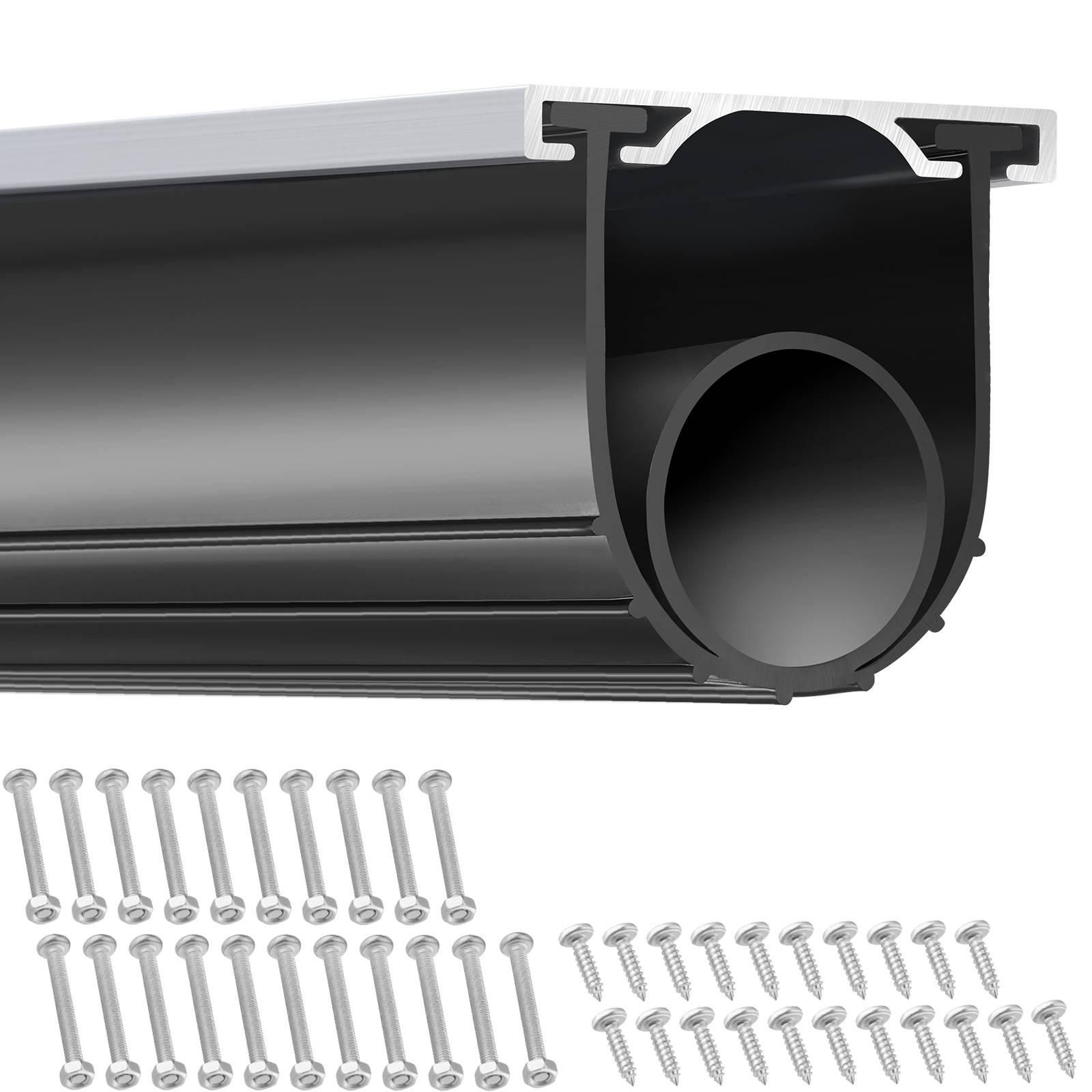 Vevor - VEVOR Joint porte garage 4,8 m, caoutchouc, 10 cm largeur. Empêche vent, pluie. - Image 1