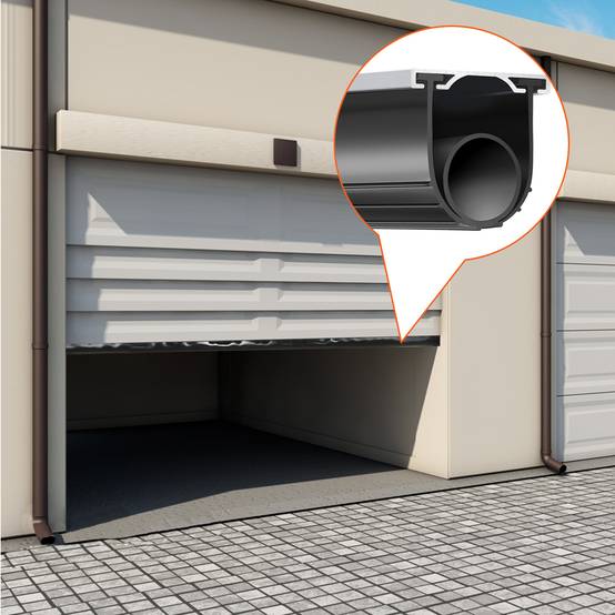 Vevor - VEVOR Joint porte garage 4,8 m, caoutchouc, 10 cm largeur. Empêche vent, pluie. - Image 8