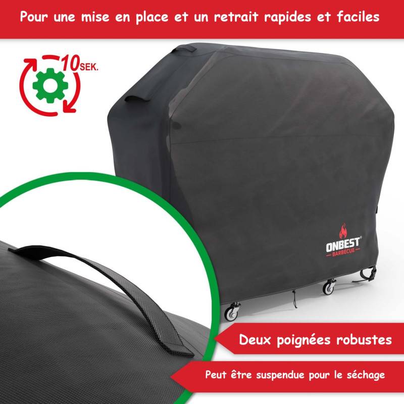 Housse de barbecue 135x70x110cm Imperméable extérieur Taille L - Image 5