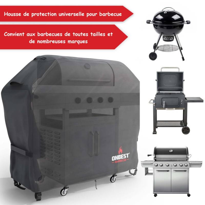 Housse de barbecue 135x70x110cm Imperméable extérieur Taille L - Image 3