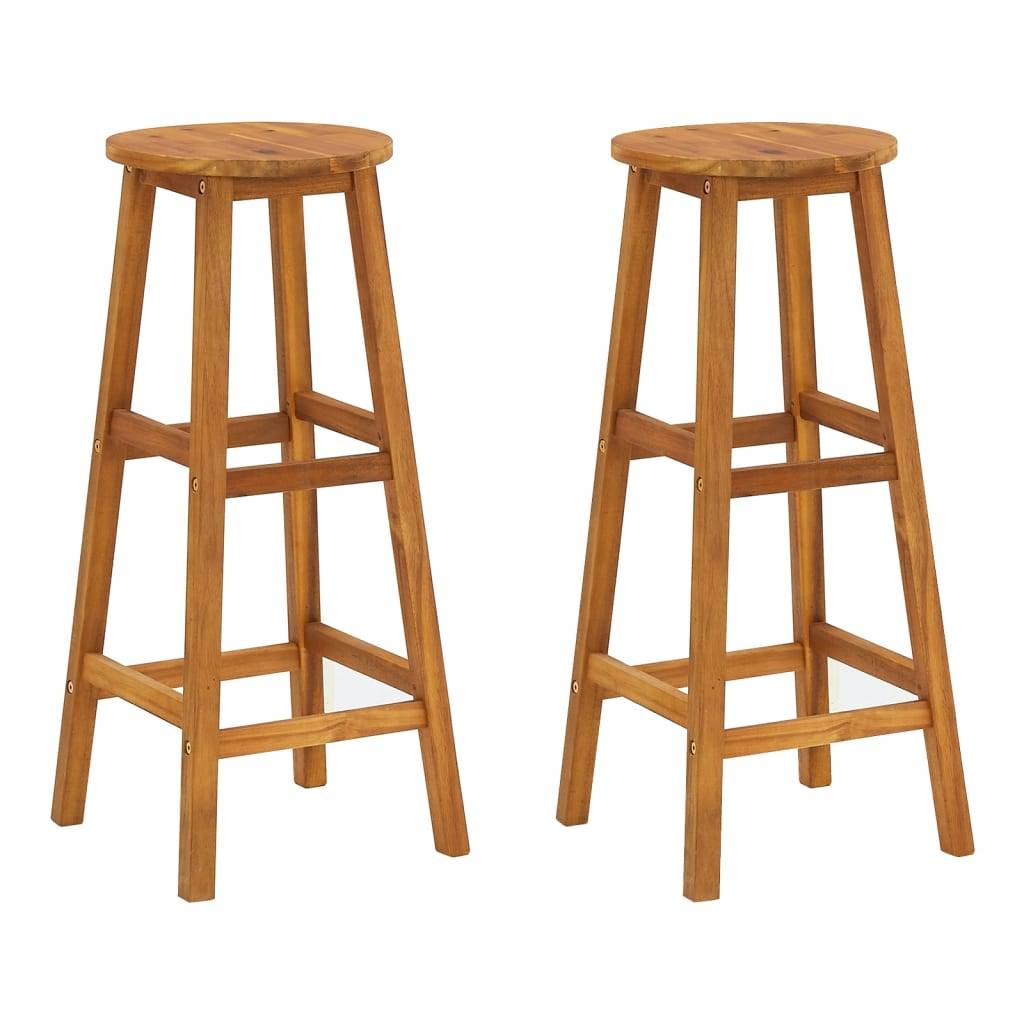Maison Chic - Ensemble de 3 pcs bar de jardin - Mobilier d'extérieur - Mobilier de jardin bois d'acacia solide-JU2128 - Image 5
