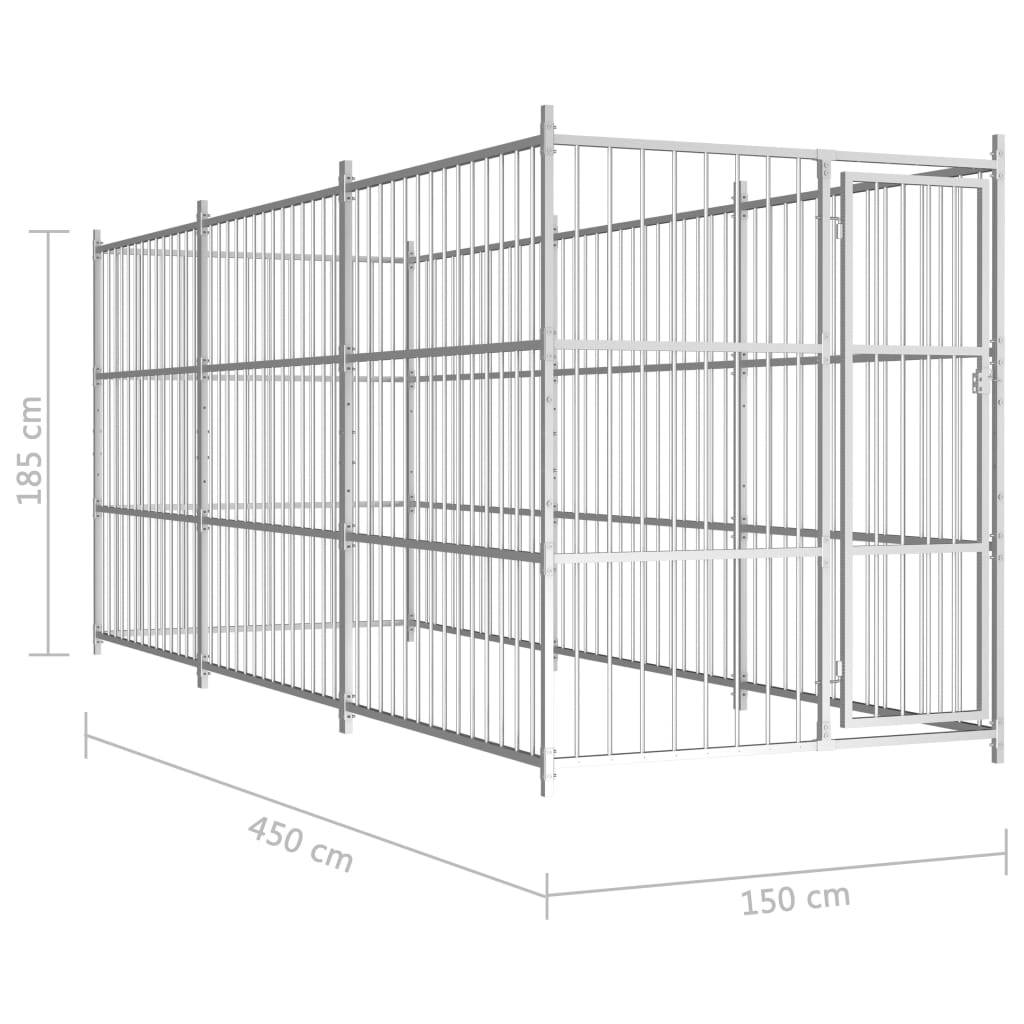 Vidaxl - Chenil d'extérieur pour chiens 450 x 150 x 185 cm vidaXL 144622 - Imagen 6