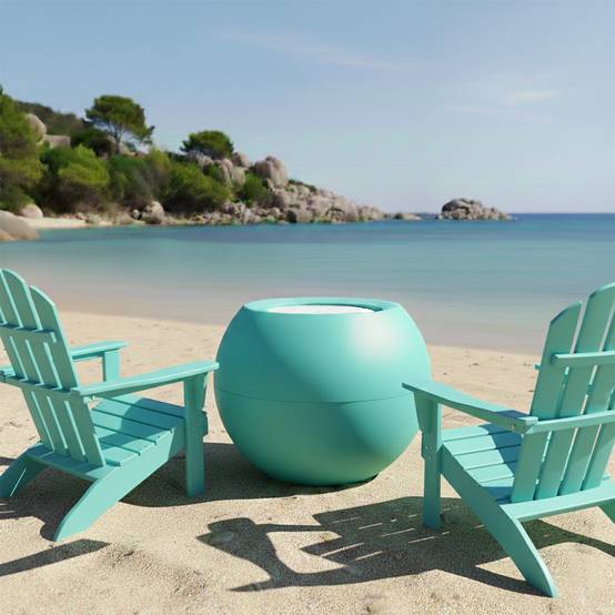 Table de jardin ronde querida hauteur 70 cm - plast'up rotomoulage - Imagen 4