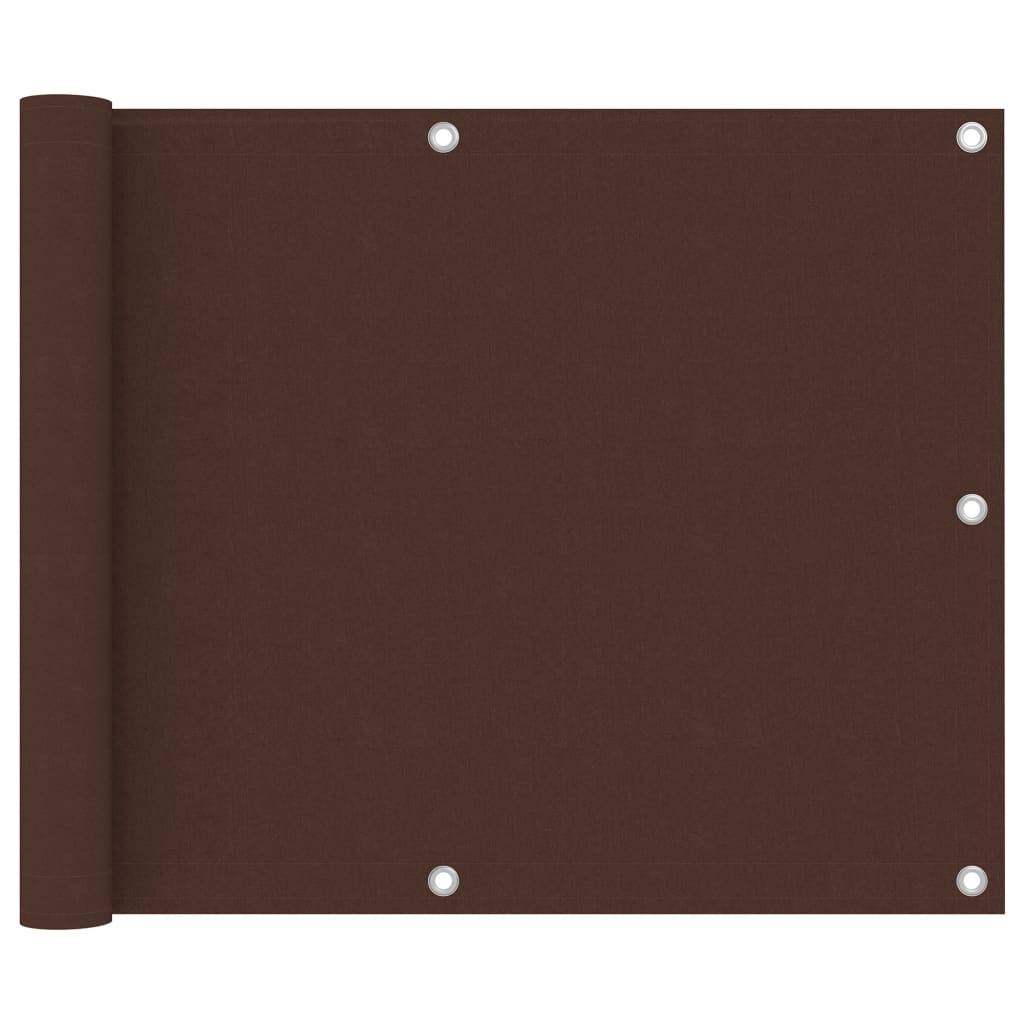 Helloshop26 - Écran de balcon 75 x 500 cm tissu oxford marron - Imagen 1