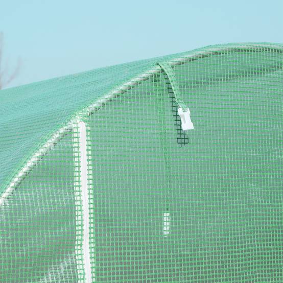 ComfortXL - Serre tunnel acier PE pour plantations rendement optimal 500x200cm Vert - ComfortXL Outdoor Living - Image 10