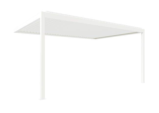 Pergola Bioclimatique Aluminium Adossée Motorisée Éclairée 5x3,5 Blanc SV ORIAL France - Image 9