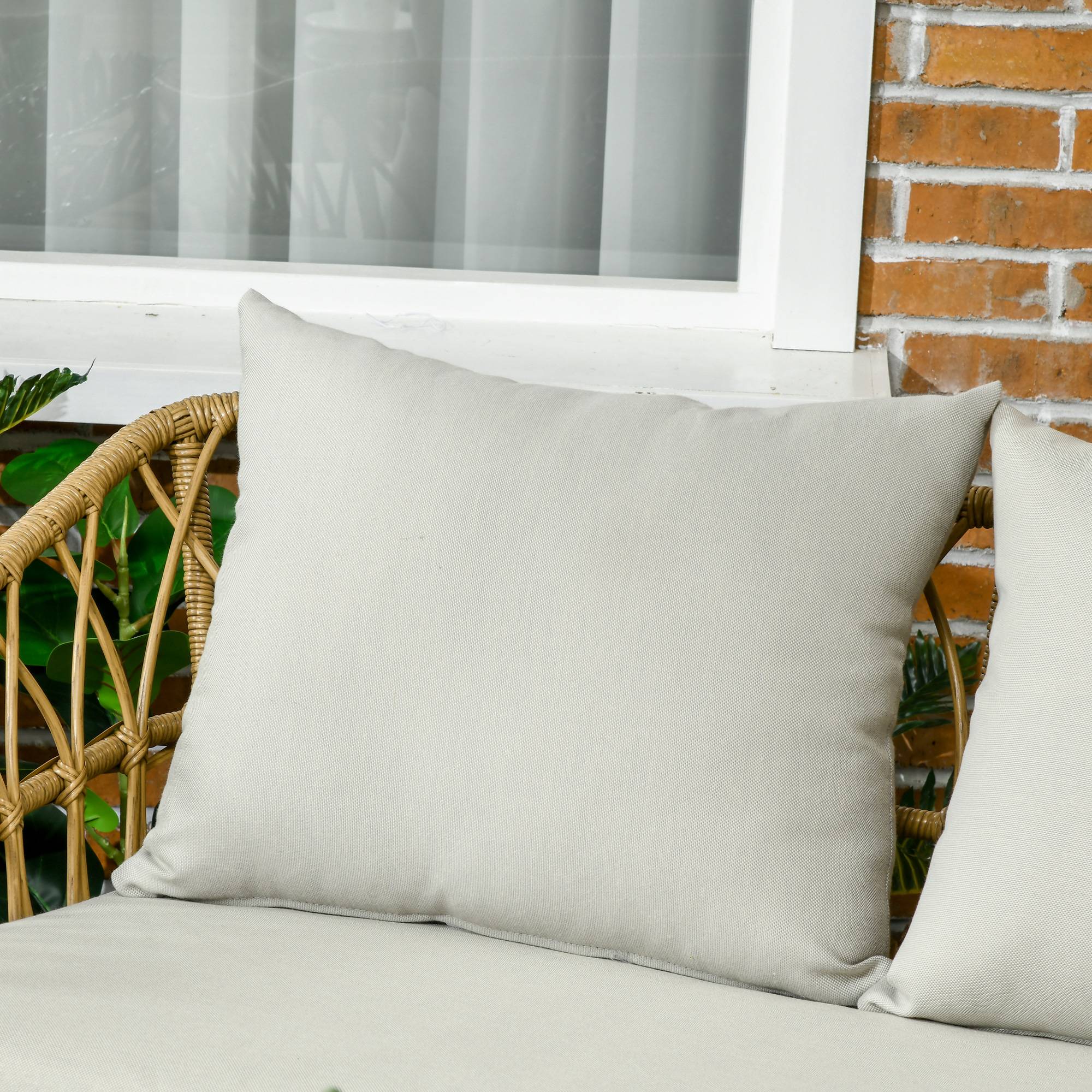 ComfortXL - Salon de jardin 4 places résine tressée terrasse canapé et table sable - ComfortXL Outdoor Living - Image 9