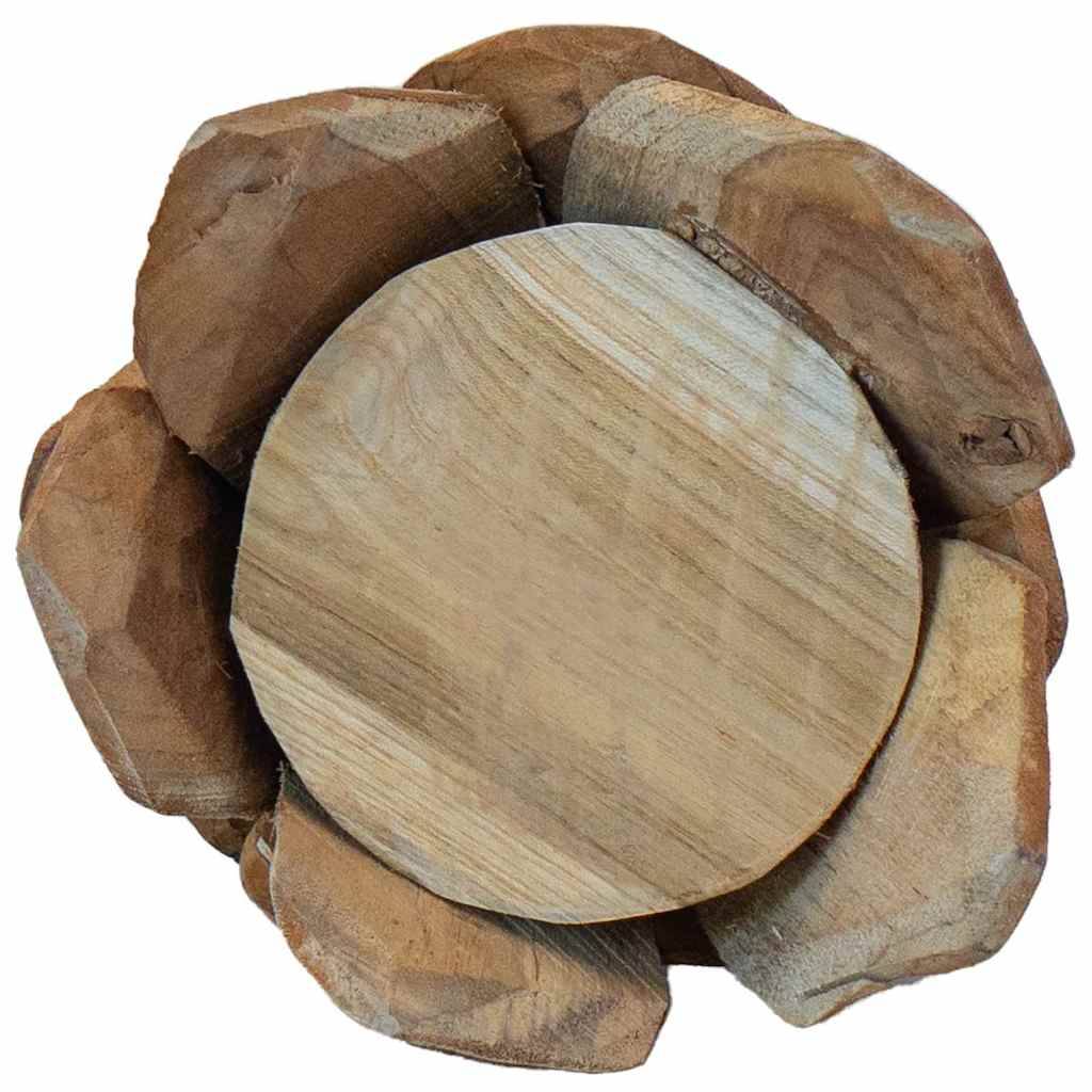 Petit sapin de Noël en bois de teck décoration moderne pour salon 50 cm – ComfortXL Outdoor Living - Image 8