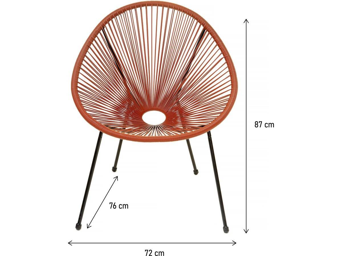 Lot De 2 Fauteuils De Jardin "ania" - Rouge -habitat Et Jardin - Imagen 3