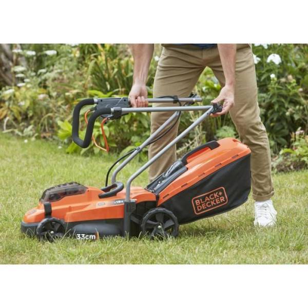 Tondeuse a Gazon sur batterie 18V 33cm de coupe BLACK+DECKER BCMW3318N-XJ - Livré sans batterie ni chargeur - Image 5