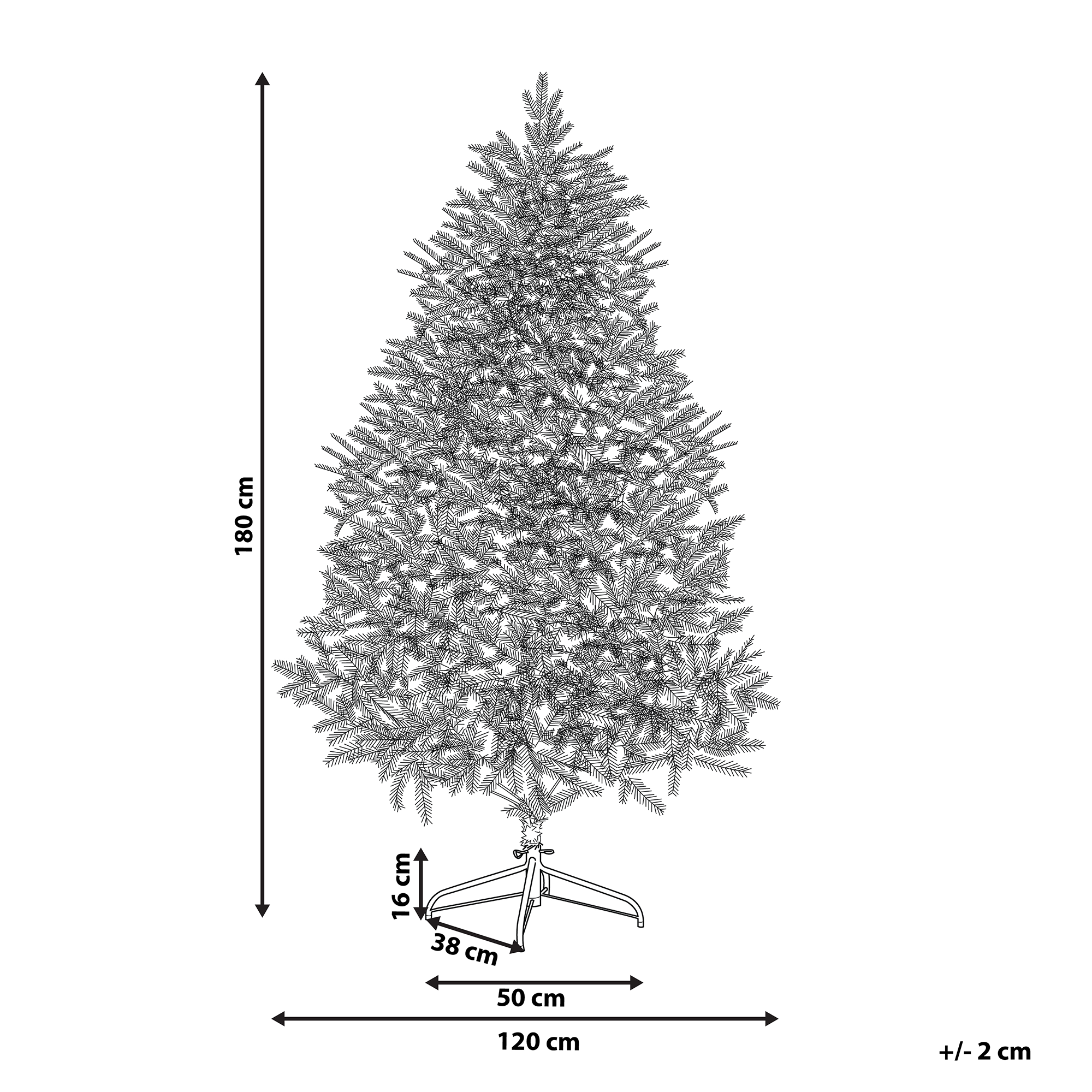 Beliani - Sapin de Noël Matière synthétique Blanc MASALA - Beliani - Imagen 3
