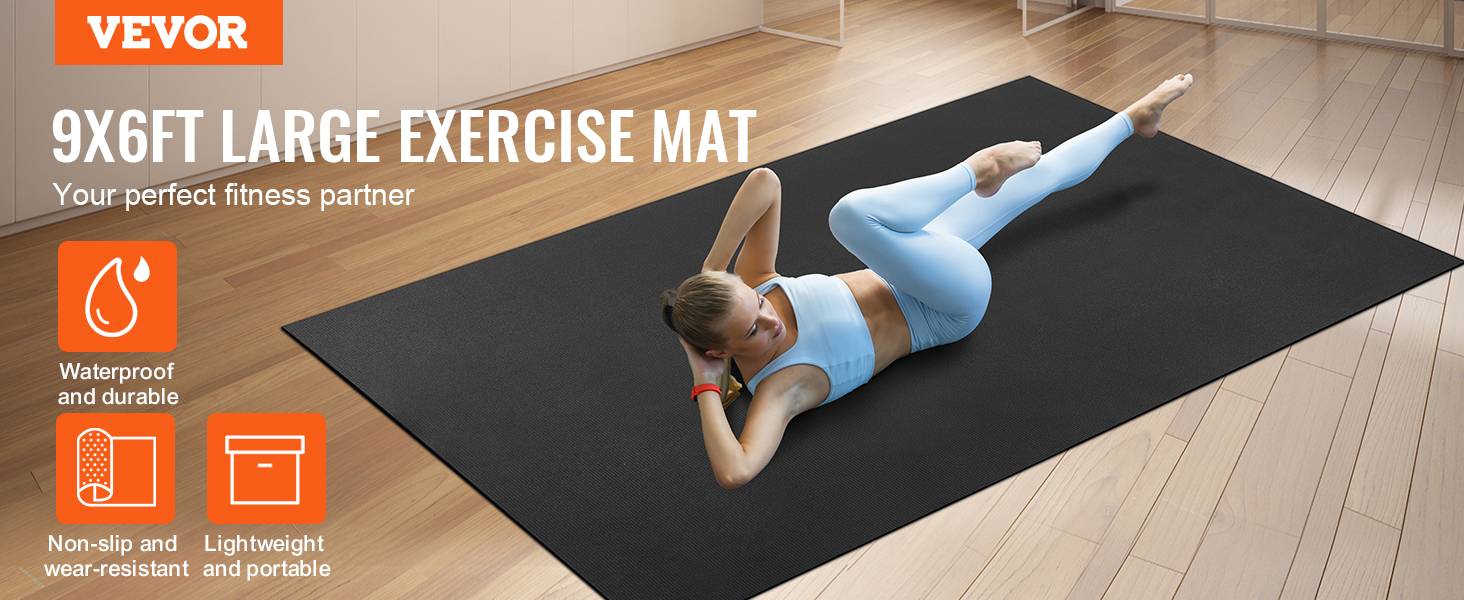 VEVOR Tapis de yoga antidérapant tapis d'entraînement 2750 x 1830 mm pilates - Image 9
