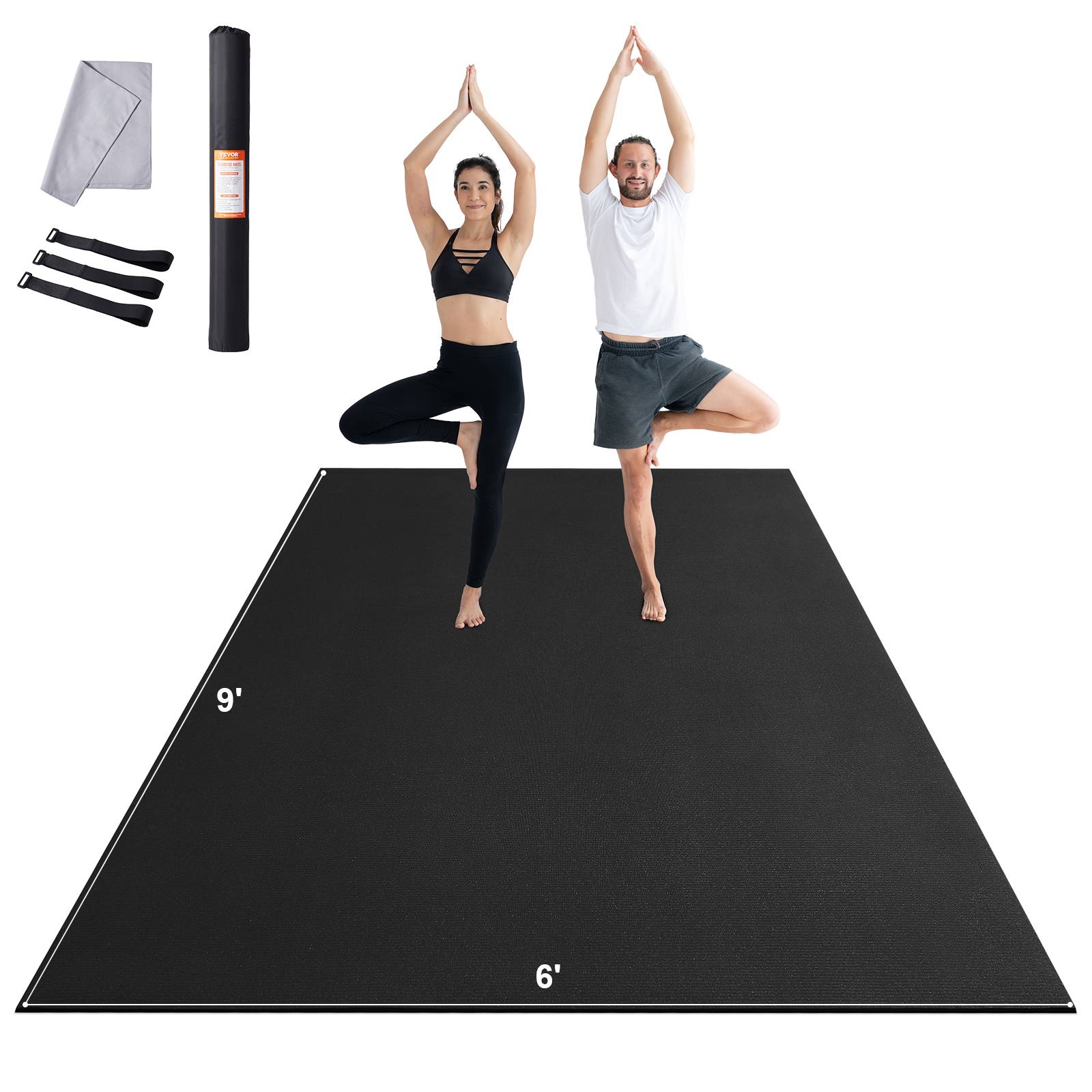 VEVOR Tapis de yoga antidérapant tapis d'entraînement 2750 x 1830 mm pilates - Image 1