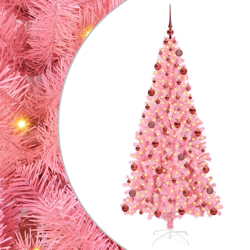 Vidaxl - Sapin de Noël Rose 180 cm PVC vidaXL 3396429 - Image 2