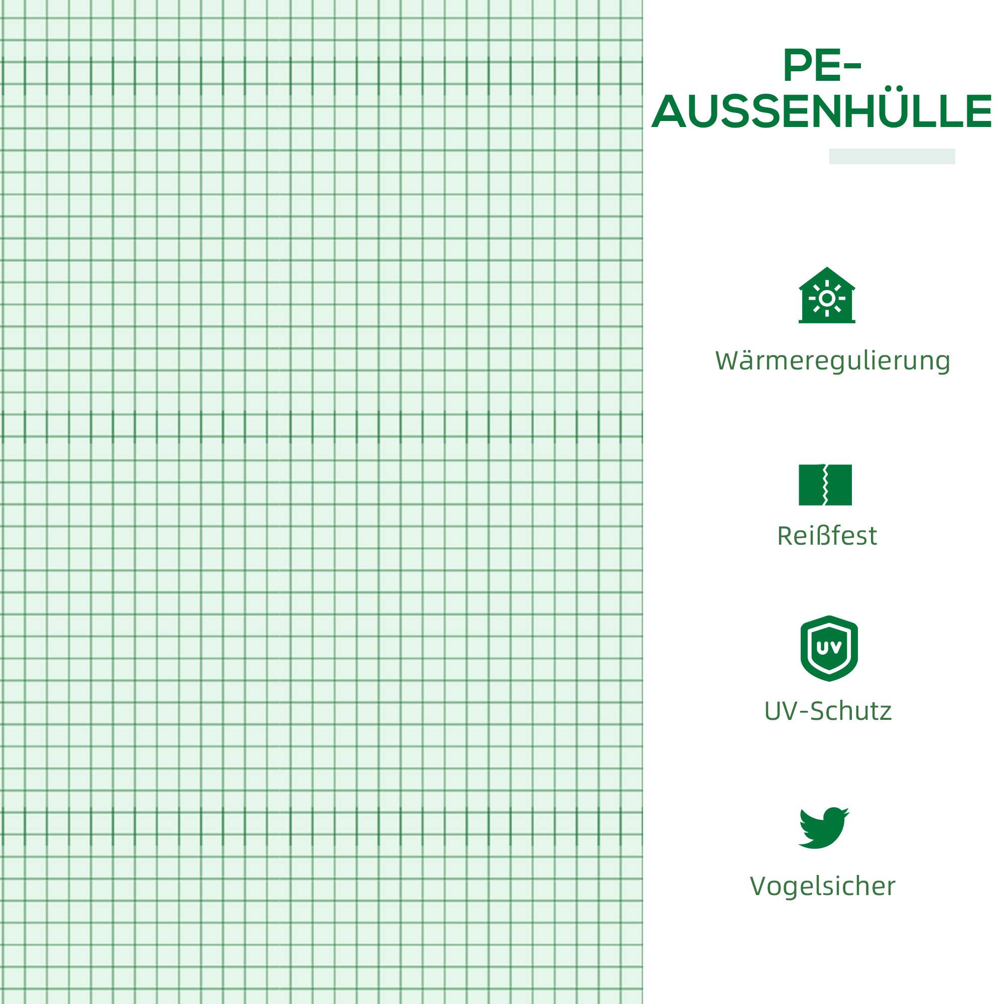 Serre Tunnel Jardin Acier et PE Protection Plantes 180x60x60cm Vert - ComfortXL Outdoor Living - Image 4