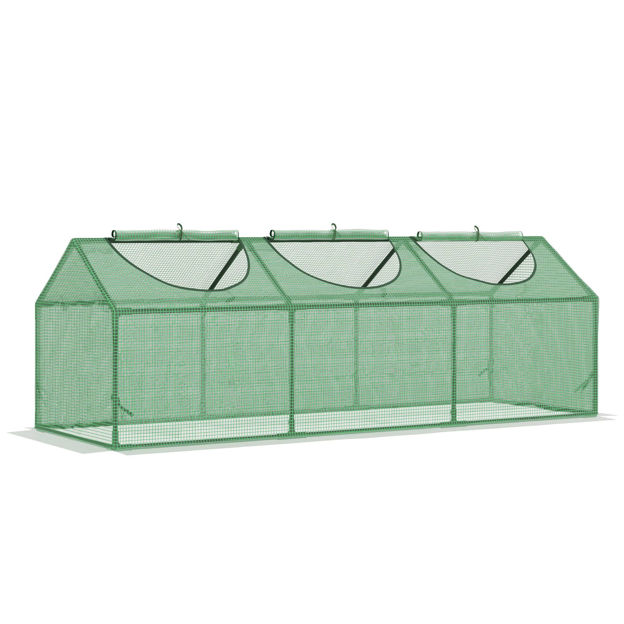 Serre Tunnel Jardin Acier et PE Protection Plantes 180x60x60cm Vert - ComfortXL Outdoor Living - Image 2