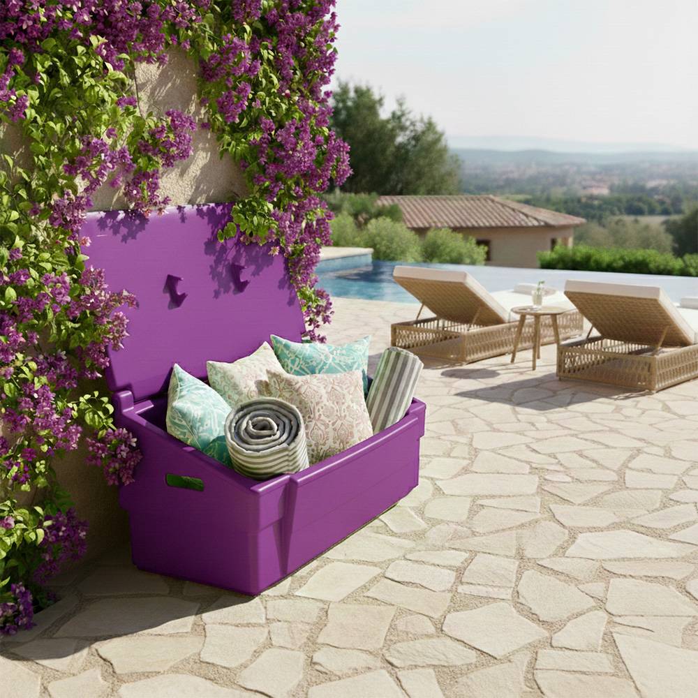 Coffre de jardin 100l -plast'up rotomoulage - Imagen 3