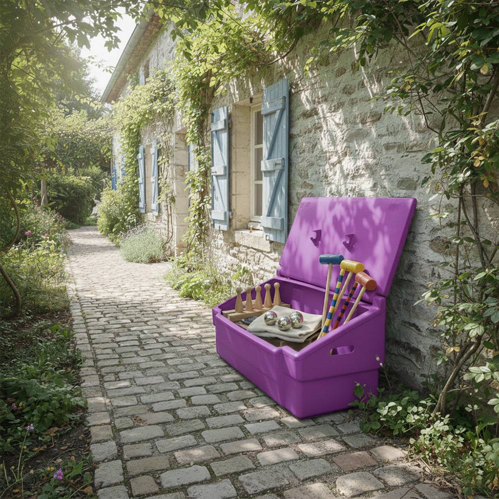 Coffre de jardin 100l -plast'up rotomoulage - Imagen 4