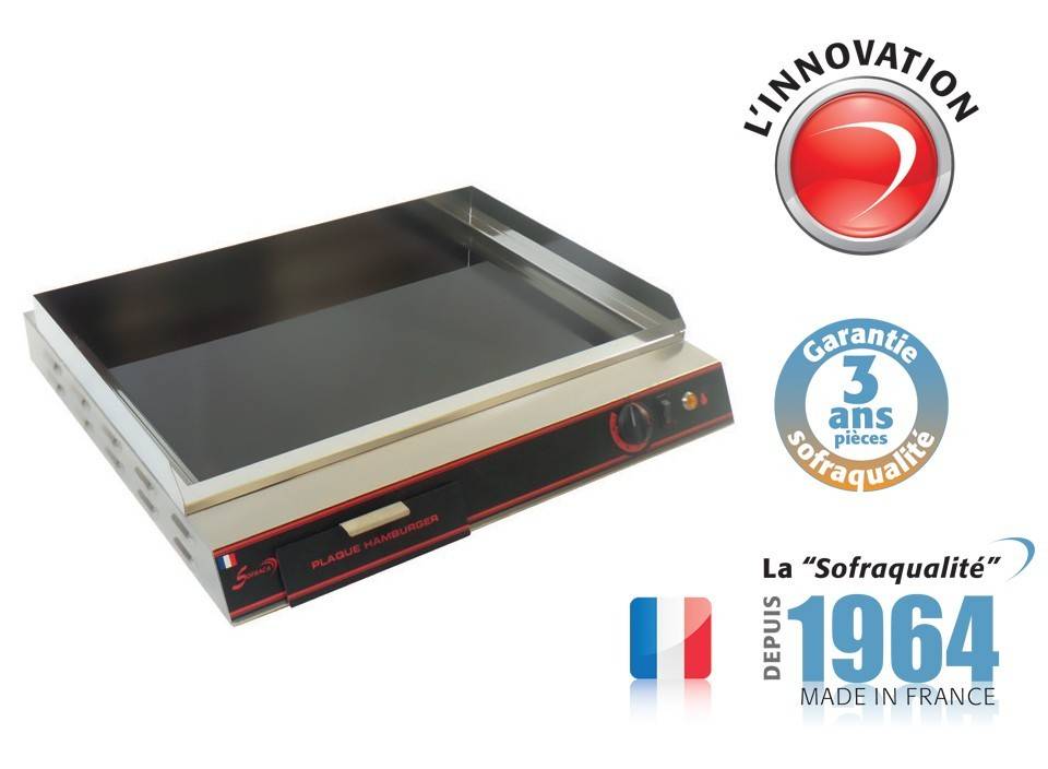 Plancha vitrocéramique électrique - Spécial hamburgers I - L 560 mm - Sofraca - Image 2