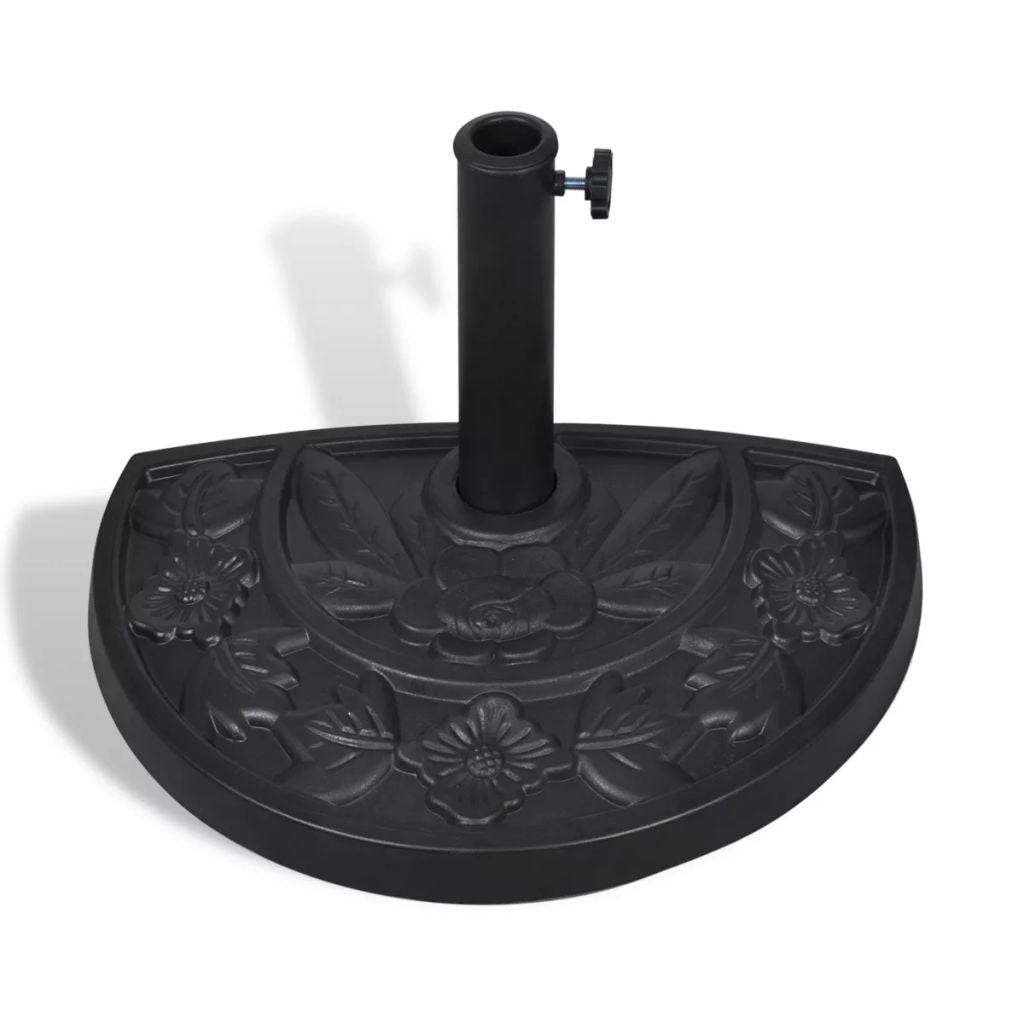 Helloshop26 - Pied socle base de parasol semi-circulaire en résine diamètre 38 et 48 mm 9 kg noir - Imagen 3