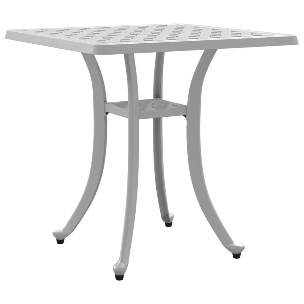 Maison Chic - Table de jardin | Table d'extérieur blanc 53x53x53 cm aluminium coulé - Image 1