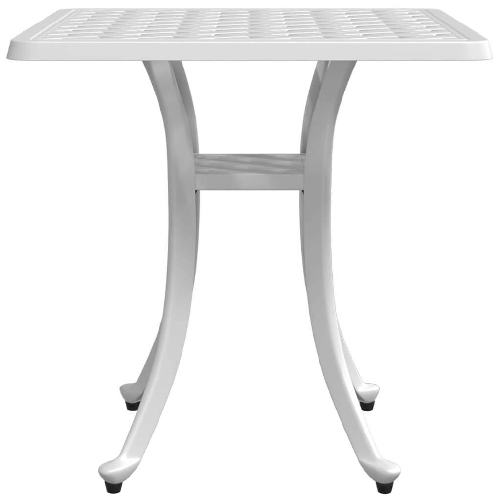 Maison Chic - Table de jardin | Table d'extérieur blanc 53x53x53 cm aluminium coulé - Image 6
