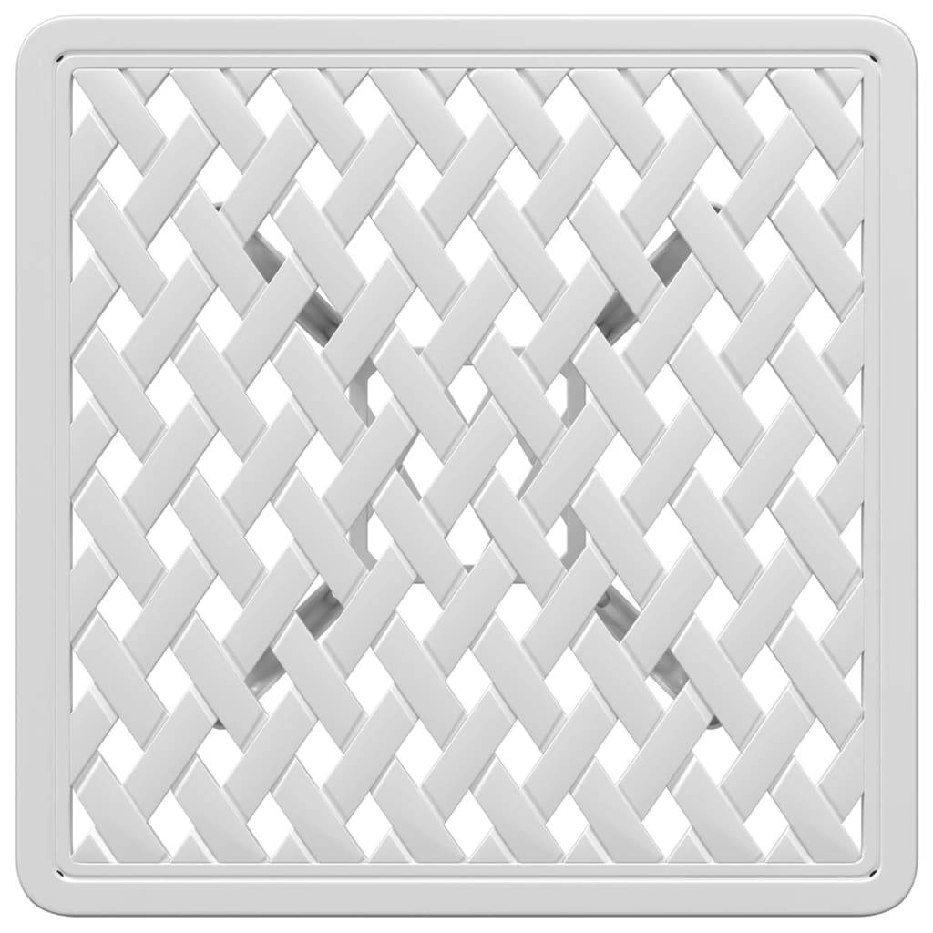 Maison Chic - Table de jardin | Table d'extérieur blanc 53x53x53 cm aluminium coulé - Image 8