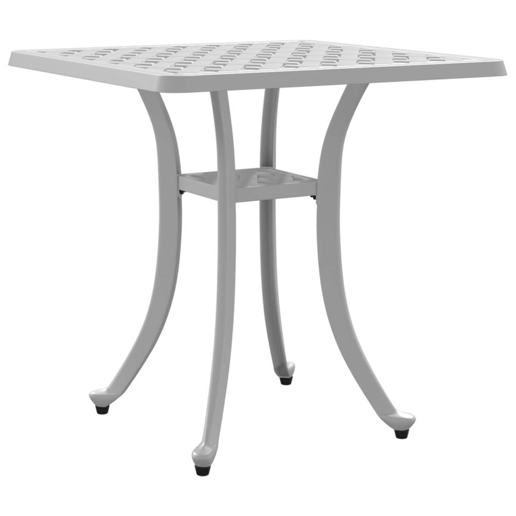 Maison Chic - Table de jardin | Table d'extérieur blanc 53x53x53 cm aluminium coulé - Image 7