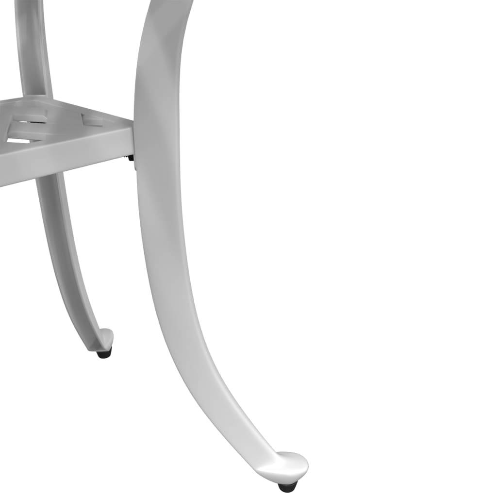 Maison Chic - Table de jardin | Table d'extérieur blanc 53x53x53 cm aluminium coulé - Image 10