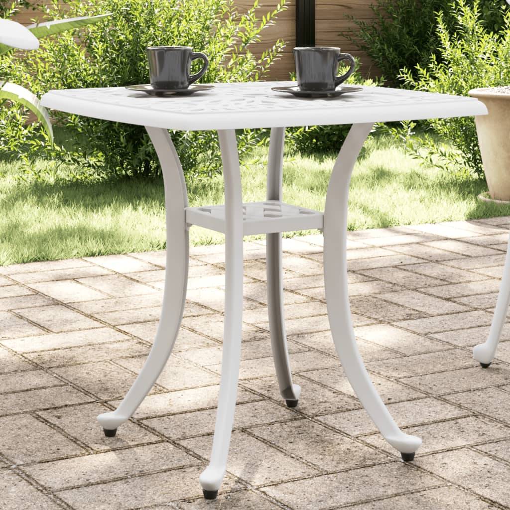 Maison Chic - Table de jardin | Table d'extérieur blanc 53x53x53 cm aluminium coulé - Image 2