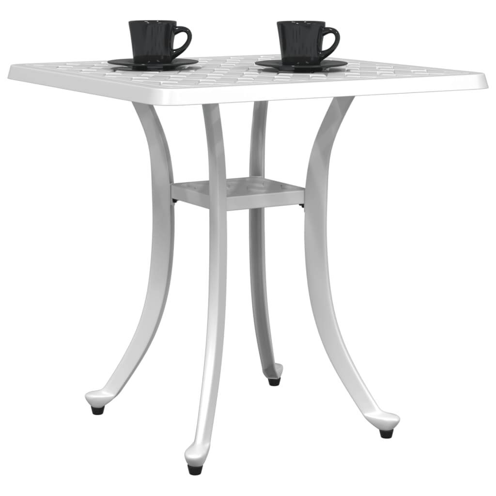 Maison Chic - Table de jardin | Table d'extérieur blanc 53x53x53 cm aluminium coulé - Image 4