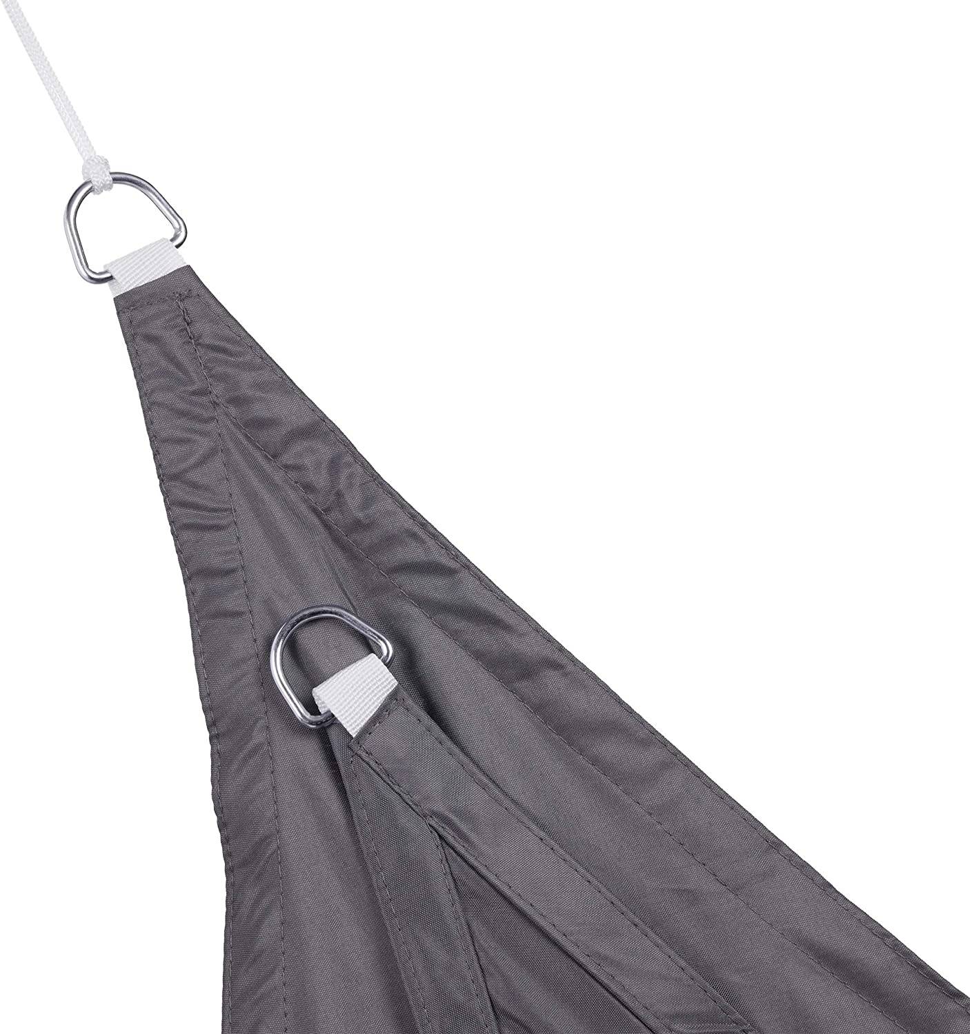 Helloshop26 - Voile d'ombrage triangle 3 x 3 x 3 m gris - Imagen 3