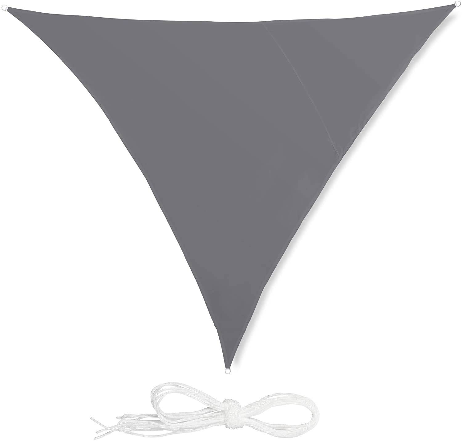 Helloshop26 - Voile d'ombrage triangle 3 x 3 x 3 m gris - Imagen 1