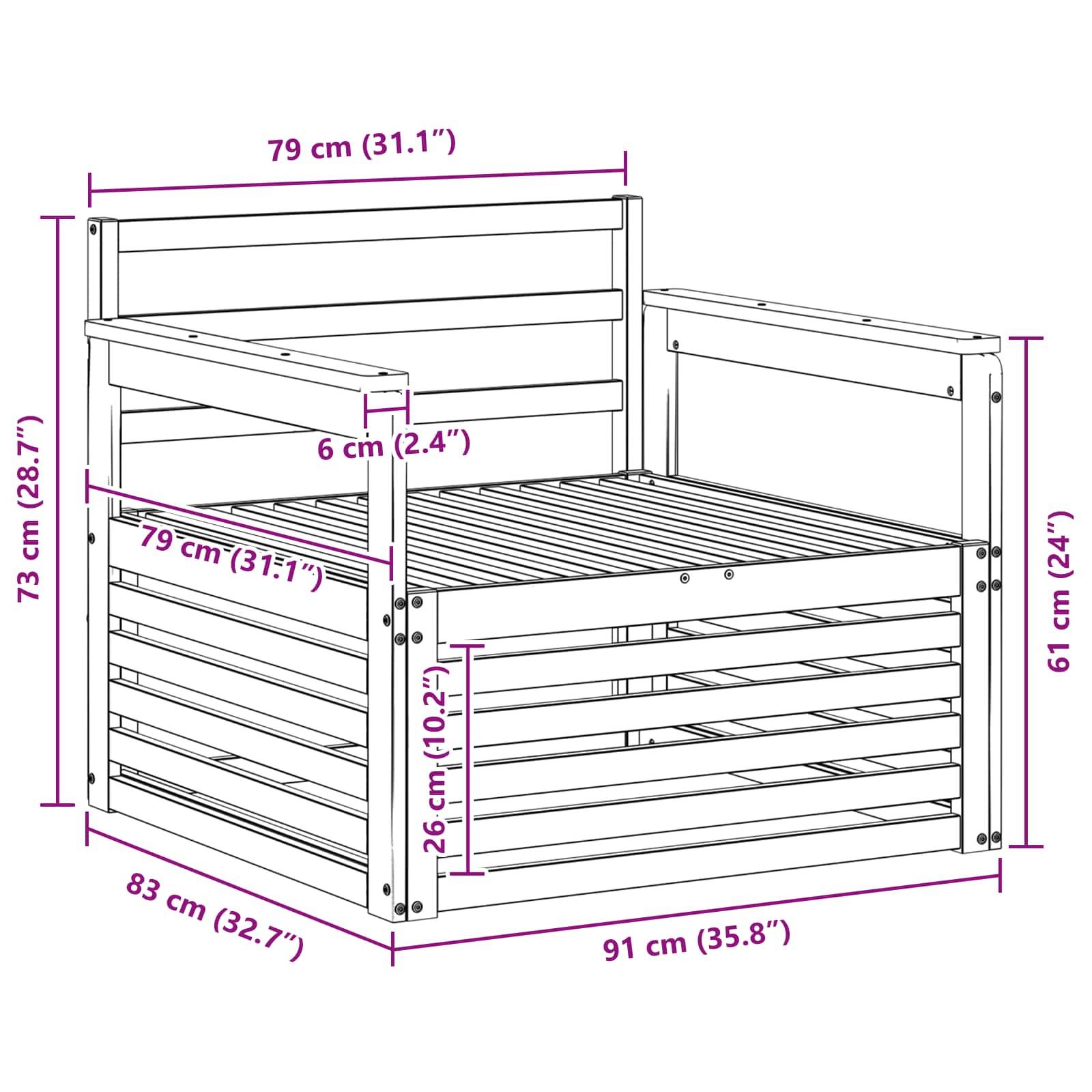 Prolenta Premium - Banc de jardin bois blanc  - Prolenta premium p378.3 - Image 8