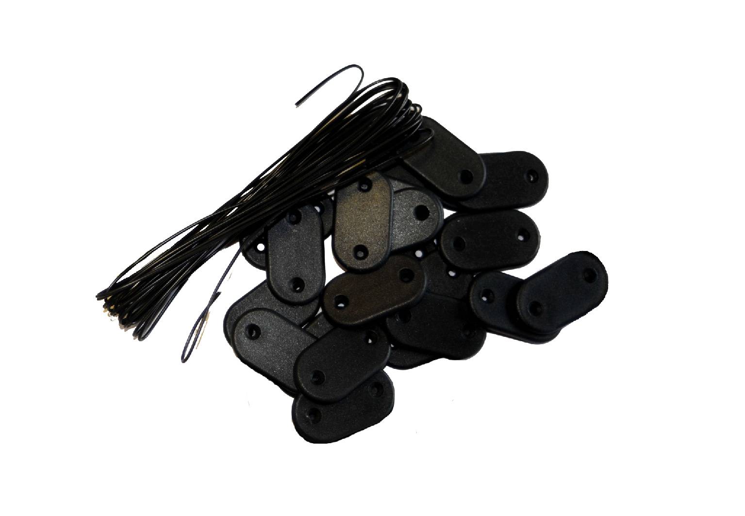 Maille Store - Kit de fixation Brise-vue - Lot de 20 kits (26 pastilles + 4m de fil par kit) Noir Lot de 20 kits - Imagen 1
