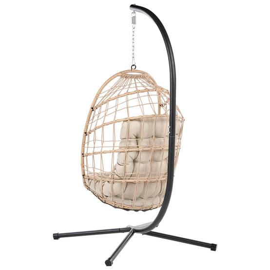 Beliani - Chaise porte-à-faux Tissu Naturel MORNESE - 102x104x195- Beliani - Image 5