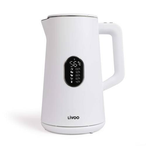 Livoo - Bouilloire digitale blanche design 1.5L - Imagen 3