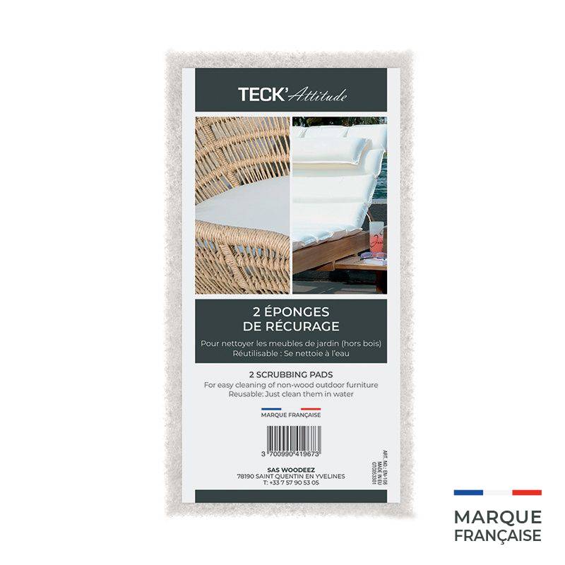 2 éponges à récurer blanches - TECK'Attitude