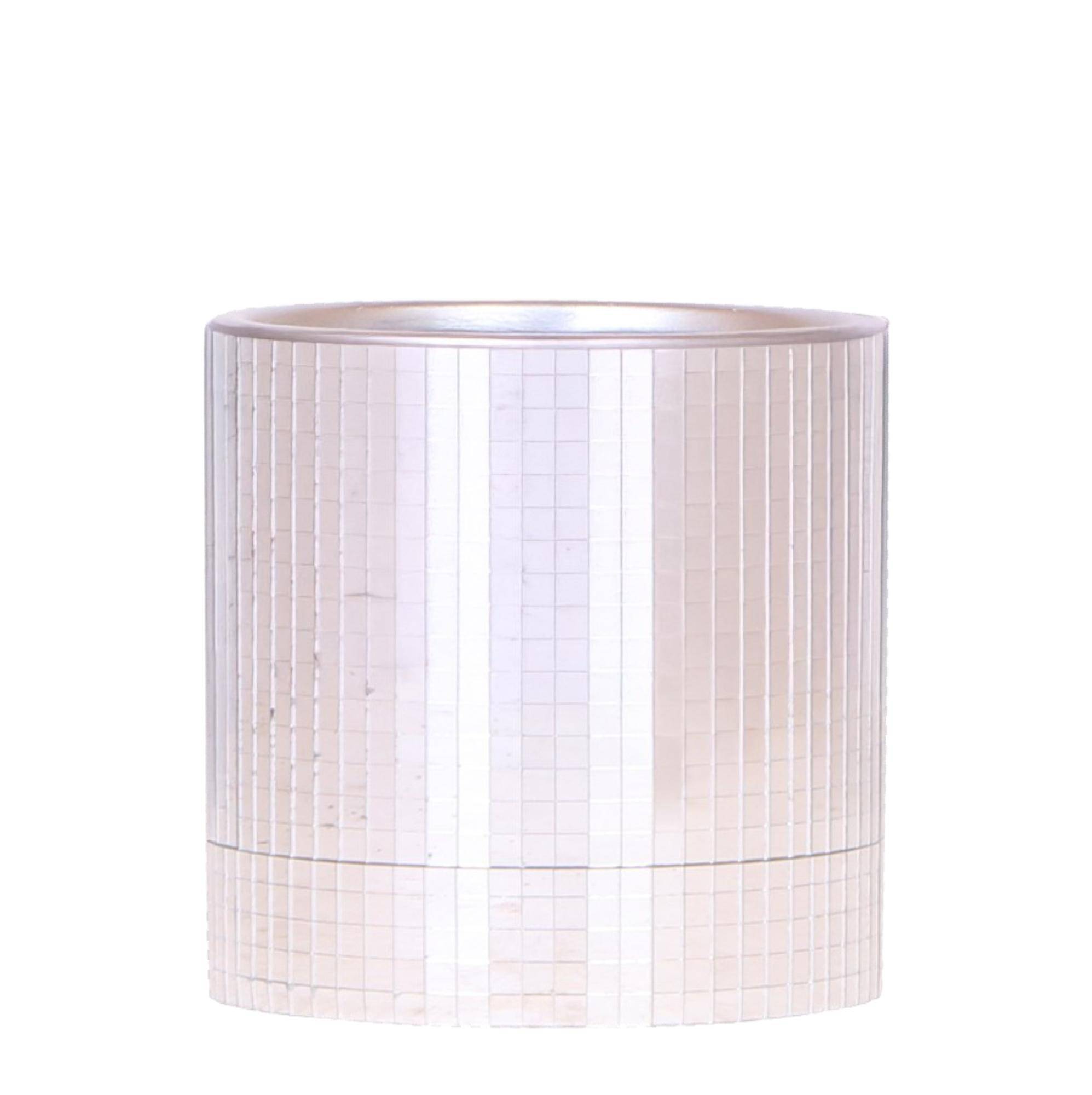 Cache-pot céramique effet miroir - éclat disco glamour - Pot de 9cm - Image 1
