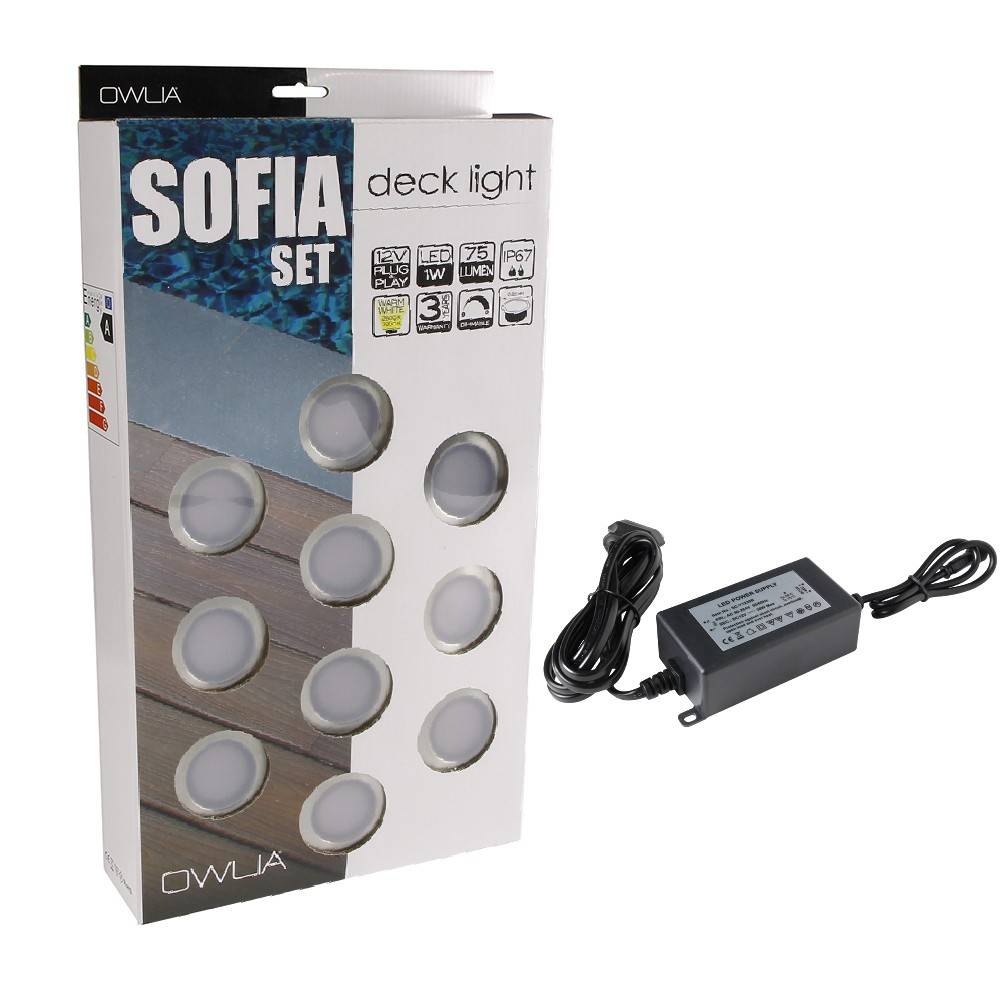 Decklinea - 10 Spots LED à Encastrer - Blanc Chaud - Transformateur 30W - SOFIA - Plug & Play - Dimmable - Imagen 6