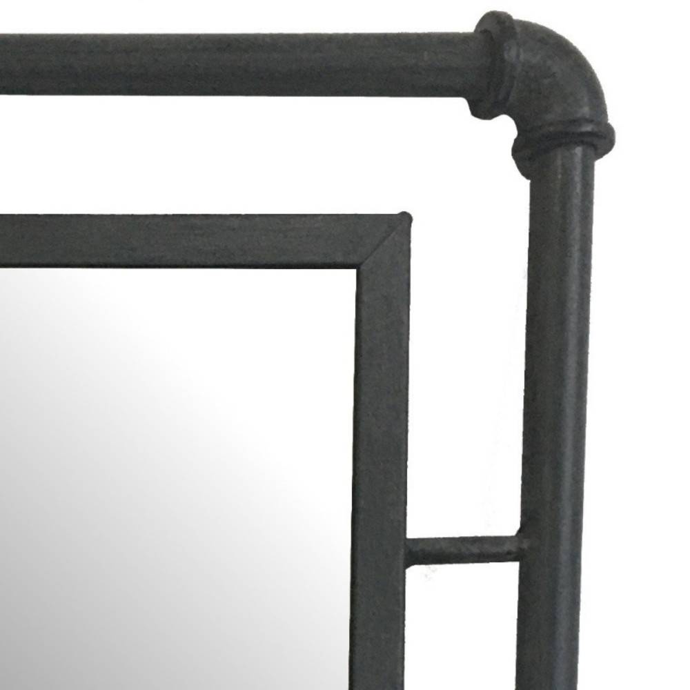 ~ Miroir rectangulaire indutriel vintage mural métal gris 42 x 54 cm Chemin de campagne - Imagen 3