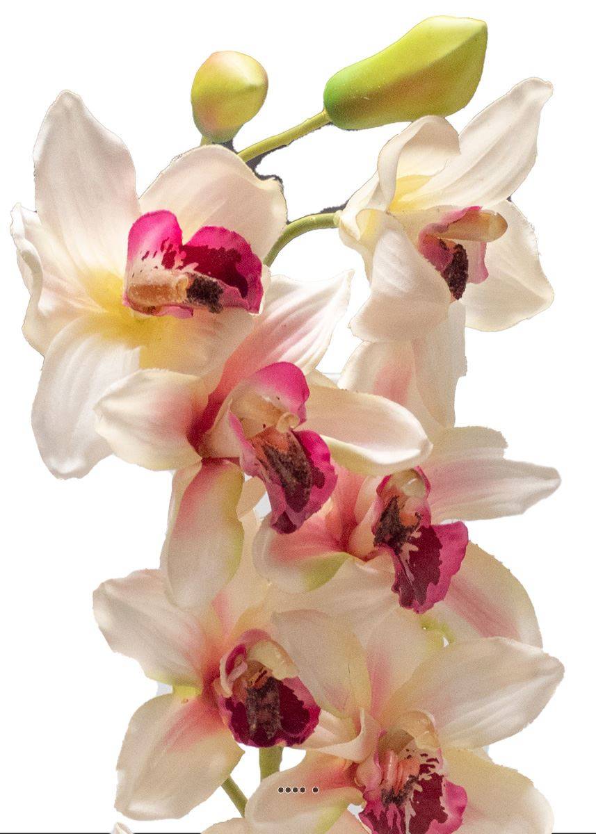 Artificielles - Grande orchidée artificielle en pot H 68 cm Blanc rose - couleur: Blanc rose - Imagen 3