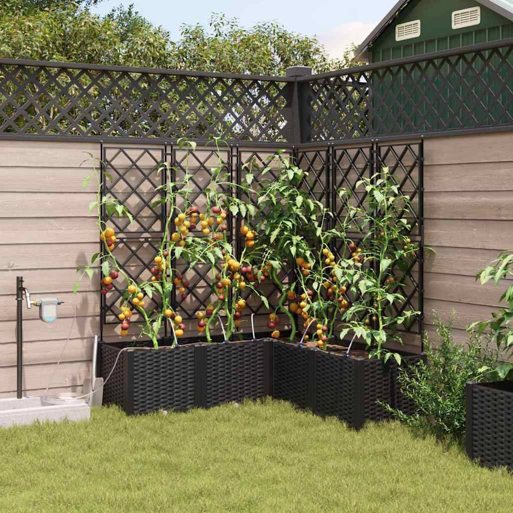 Pots De Fleurs - Jardinières Noir 120 x 120 x 142 cm Acier g1541 - Image 2
