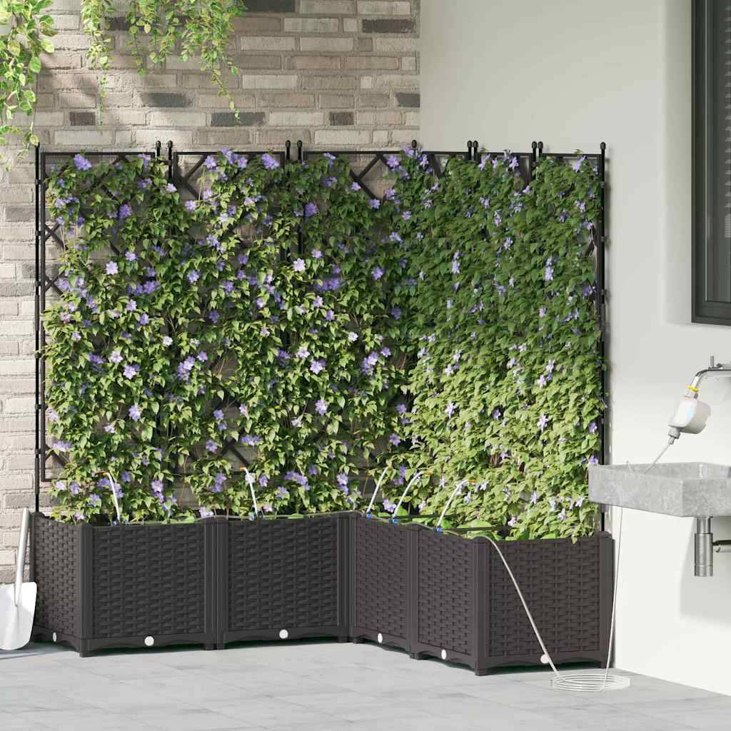 Pots De Fleurs - Jardinières Noir 120 x 120 x 142 cm Acier g1541 - Image 3