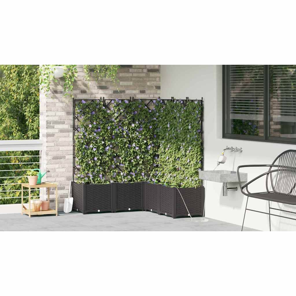 Pots De Fleurs - Jardinières Noir 120 x 120 x 142 cm Acier g1541 - Image 4