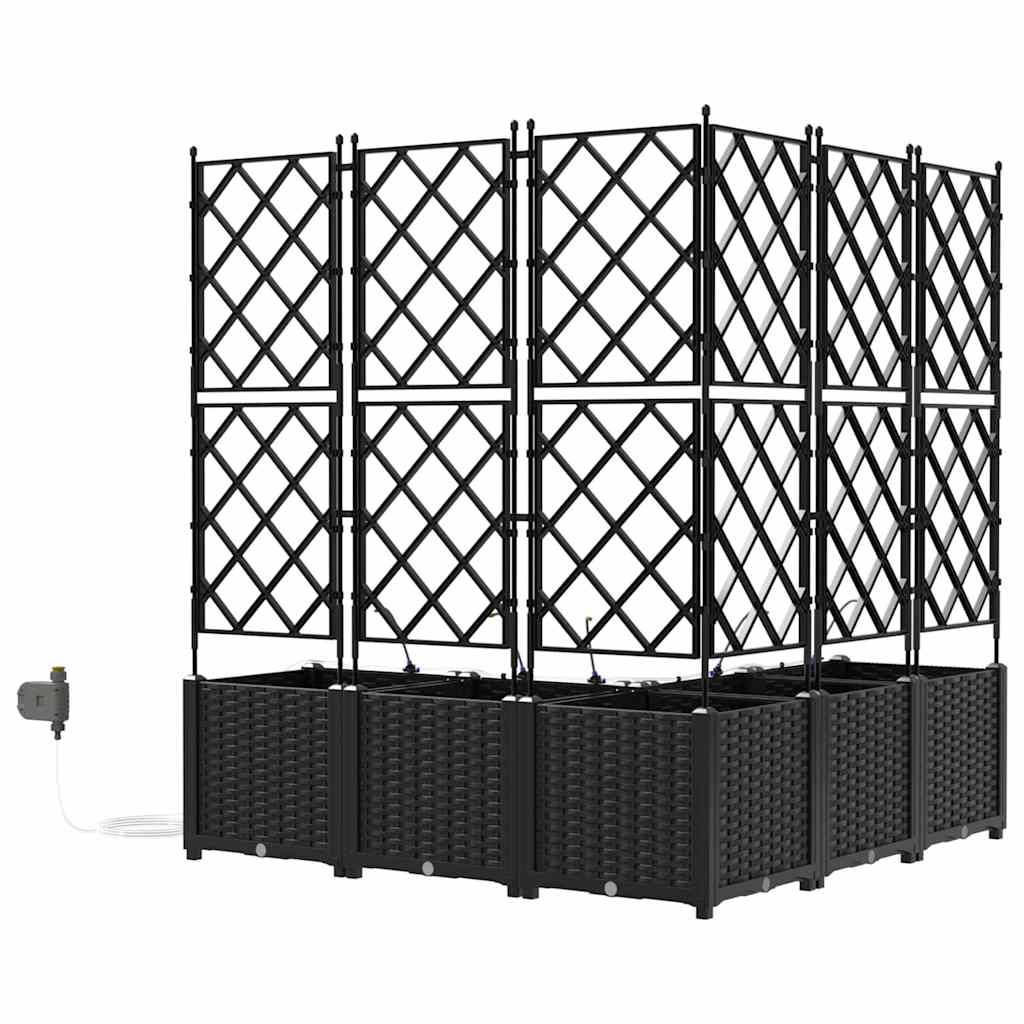 Pots De Fleurs - Jardinières Noir 120 x 120 x 142 cm Acier g1541 - Image 6