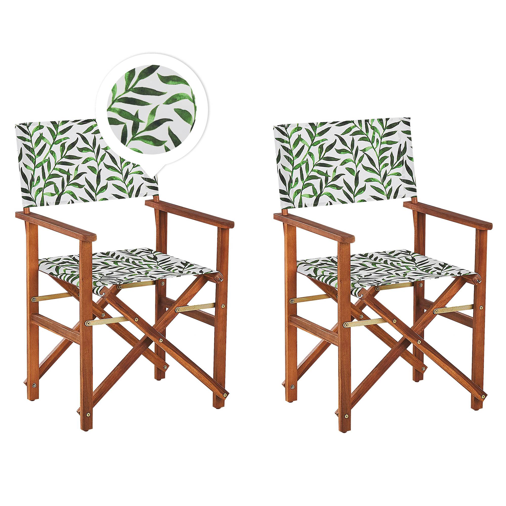 Beliani - Chaise de jardin Tissu Marron foncé CINE - Beliani - Imagen 2